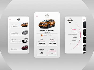 Nissan: UX/UI for a mobile app car app mobile app nissan ui ux uxui