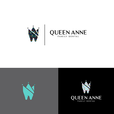 Queen Dental Logo branding graphic design logo