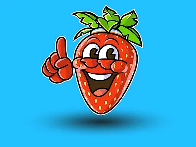 Strawberry Active Mascot branding character character design mascot mascot logo