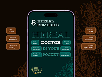 Herbal Remedies: Your Personalized Guide to Natural Health 3d aipowered animation graphic design healthtech herbalmedicine herbalremediesapp logo medicalapp moderndesign motion graphics naturalhealth personalizedcare pharmaceuticaltech ui userfriendly