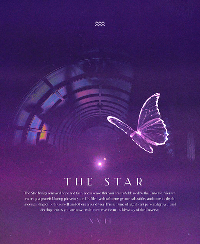 star tarot card aesthetic art graphic design poster tarot whimsical