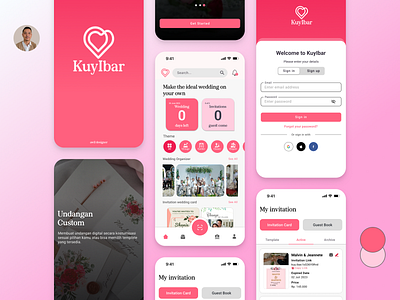 KuyIbar Wedding Apps design mobile ui ux wedding