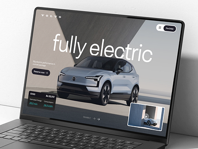 VOLVO -EV Car Landing Page Concept car digital ecommerce electric elementor framer fuel landing marketing online page react sales shop showroom ui vehicle webflow website wordpress