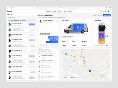 Trukun - Van Shipment Admin Dashboard Animation animation clean dashboard minimalist motion graphics package package tracking shipment shipment tracking truck ui ux van shipment website yosh