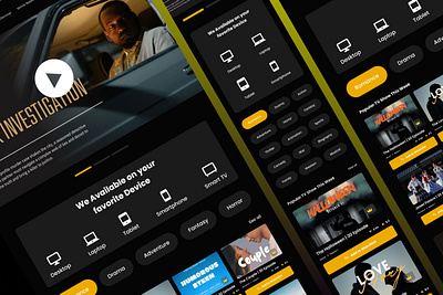 Mafiov - Movie Streaming Landing Page V1 design homepage landingpage layout media play responsive site streaming ui ux vidio website