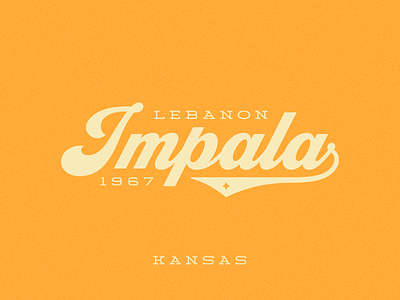 Impala 67 badge brand branding car design graphic design illustration logo old poster trend type typography ui ux vector vintage web yellow