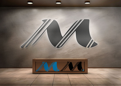 Corrugated m logo branding graphic design logo m