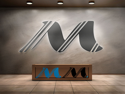 Corrugated m logo branding graphic design logo m