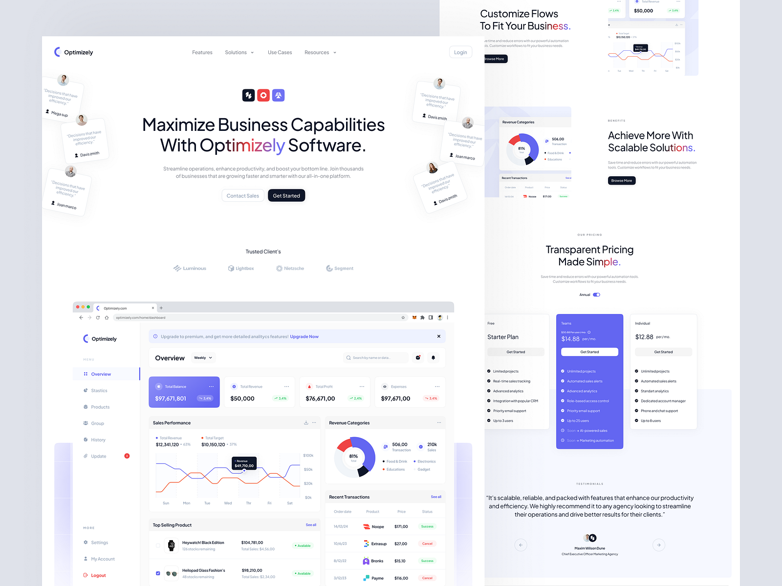 Optimizely - SaaS Web Version by Seiya se for SLAB Design Studio on ...