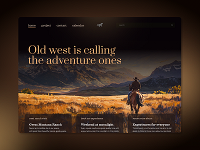 Wild West UI Design: Captivating Western Themed User Interfaces app dark mode design entrepreneurship identity design illustration minimal ui ux web design western