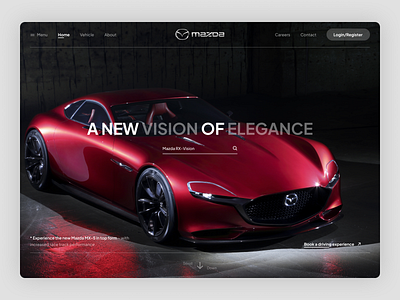 Mazda - Web Redesign automotive automotive website car clean design exploration landing page mazda mazda rx7 minimalist product page redesign rx 7 rx7 trending ui ux vehicle web website