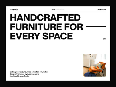 FRABOÜT - Furniture Website animation branding clean design exploration home page interaction design marketing template typography ui uidesign web design website