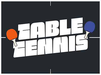 Table Tennis bold design display font fun graphic design type design typeface typography