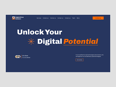 Digital agency Header design. color ekramul shuvo landing page design orange color ui user ux visual design website design