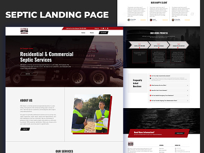 Septic landing page design Figma clean fima website development figma ui fima landipage seftic landing page ui website