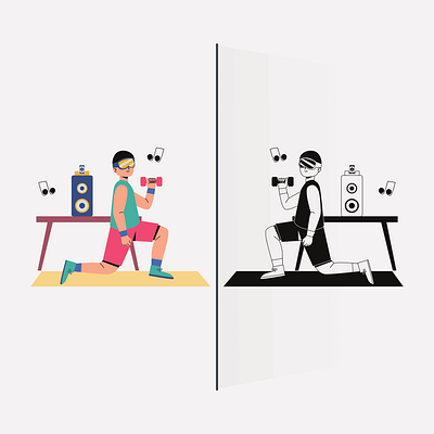 Exercise illustration branding designasset graphic design icon illustration illustrations ui visualassets