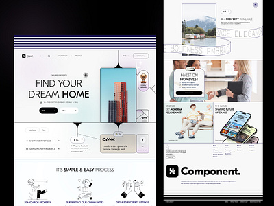 Real estate Exploration (Homevest v3) agent broker homepage housing interface investment landing page layout minimal property property investment real estate real estate agent saas trending typography ui ux visual webflow
