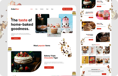 Cake Shop Landing Page bakerylove bakingbliss bakingjoy cakeartistry cakelovers cakeshop cupcakedelights customcakes deliciousdesserts dessertheaven emperor emperorbrais gourmetcakes pastryperfection sugarrush sweettooth sweettreats ui uiux ux