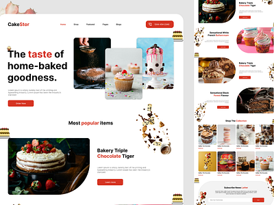 Cake Shop Landing Page bakerylove bakingbliss bakingjoy cakeartistry cakelovers cakeshop cupcakedelights customcakes deliciousdesserts dessertheaven emperor emperorbrais gourmetcakes pastryperfection sugarrush sweettooth sweettreats ui uiux ux