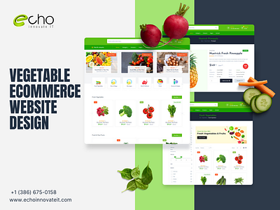vegetable eCommerce website design graphic design ui