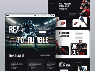 Rugby: E-commerce website branding design ecommerce football helmets landing page rugby shopify shopifydesign shopifyweb soccer sports sports club sportswear ui web web design webdesign website