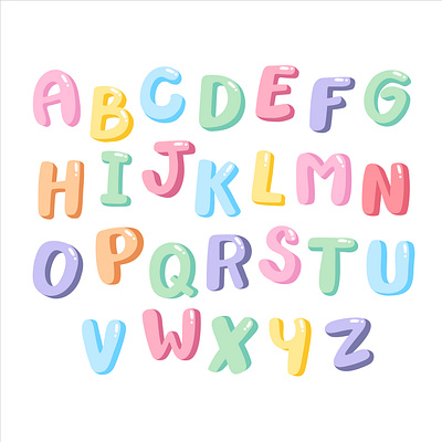Icon Pack: Hand-Drawn Pastel Cute Alphabet alphabet