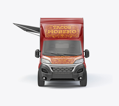 Tacos Moreno Food Truck Wrap food truck design graphic design wrap design