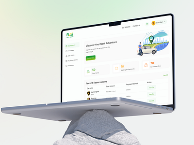 Fluxe Rent a car: User Dashboard dashboard design rent a car rent a car website design ui ui design uiux design user panel ux web design web ui website
