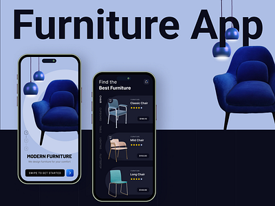 Furniture App Design Case Study add to cart behance behance project case case study chair app e commerce ecommerce app ecommerce business ecommerce shop fashion app furniture furniture shop furniture store furniture website portfolio shopping app shopping cart sofa ux case study