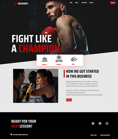 Fitness Box graphic design logo ui ux