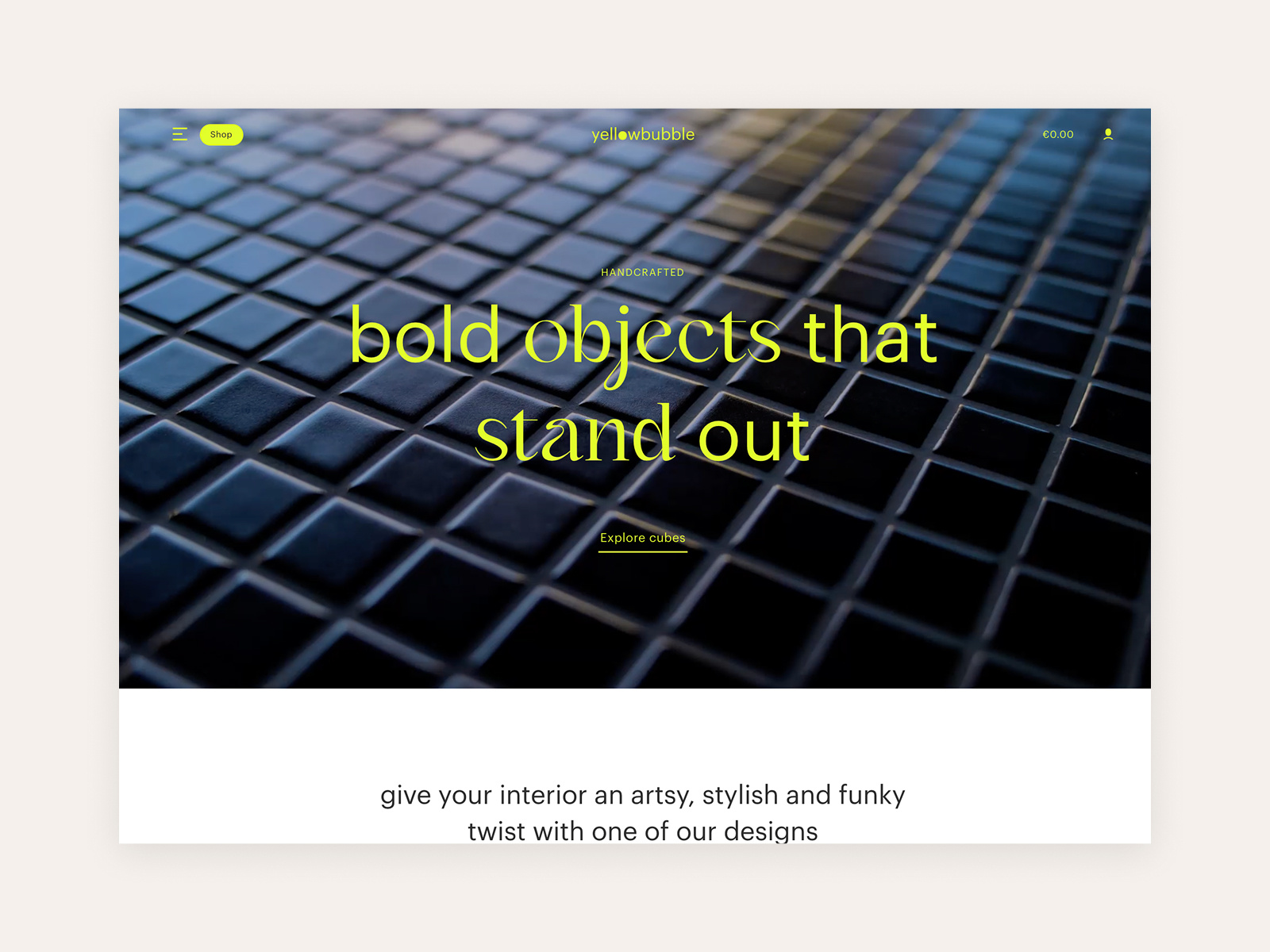 Yellow Bubble – Furniture Webshop Design Built with Flatsome ux design