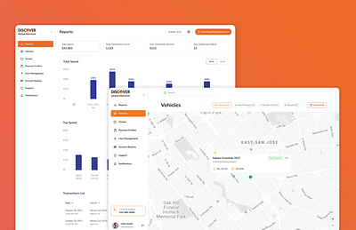 Dashboard - vehicle expense monitoring ui