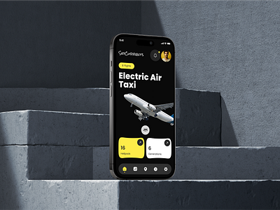 Electric Air Taxi App Interface 3d appdesign branding electricairtaxi graphic design innovation logo mobileapp moderndesign motion graphics smarttravel ui urbanmobility