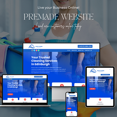 Cleaning Business WordPress Website Design Template business website template web template website design