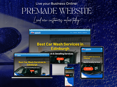 Car Wash Business WordPress Website Design Template business website design business website template web templates