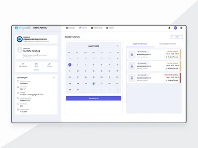 Randevular branding dashboard ui design interaction design ui ux web webdesign