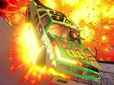 Stroker 2d 3d advertisment after effects animate animation c4d car cinema 4d compositing design explosion fire graphic design hell helmet illustration mograph race race car