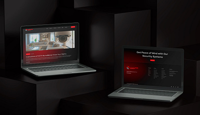 Website Design for CCTV Security Service Provider Company branding ui uiux webdesign