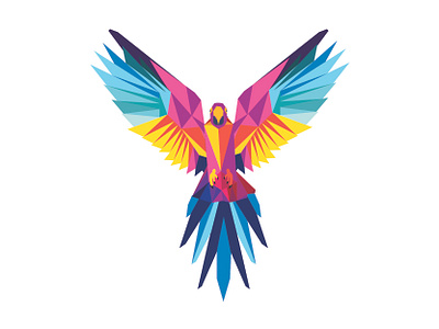 Polygonal Bird Illustration branding graphic design logo polygonal illustration polygonal logo