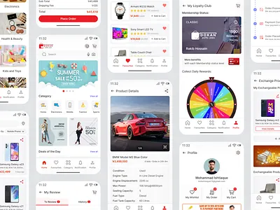 Dokan Mobile App UI Design app e commerce e commerce mobile app loyalty club mobile app ui ui design uiux user interface