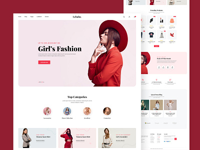 Fashion Website branding graphic design ui