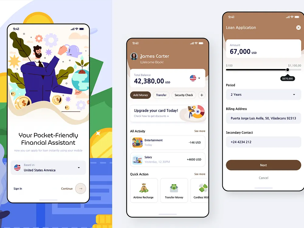 Loan UI designs, themes, templates and downloadable graphic elements on ...