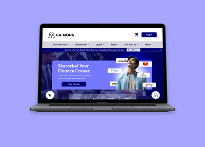 CA Monk Website Redesign camonk daily ui daily ui challenge graphic design homepage redesign ui ux website redesign