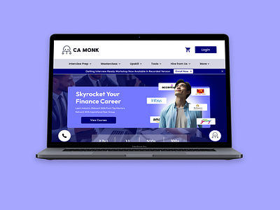 CA Monk Website Redesign camonk daily ui daily ui challenge graphic design homepage redesign ui ux website redesign