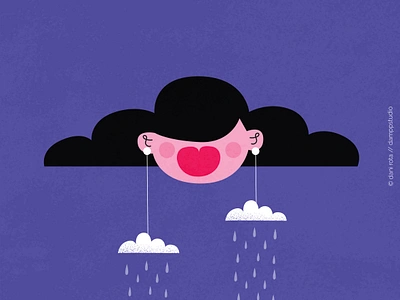 Rainy Day character illustration clouds concept concept illustration digital illustration editorial illustration illustration minimal rainy rainyday saddays simple spotillustration