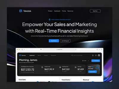 Sales and Marketing Landingpage dashboard design finance hero landingpage marketing sales site ui ui design uiux web web design website