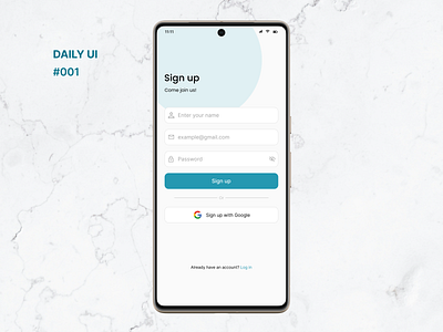 Daily UI Design Challenge #001 100daysdesignchallenge dailyui dailyuichallenge designchallenge figma mobileui signuppage ui userinterface