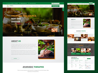 Ayurvedic Therapies Website branding graphic design ui website