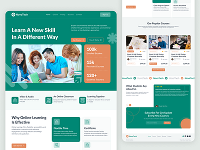 An Online Education Landing Page graphic design web design
