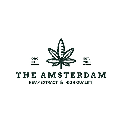 The Amsterdam brand brand designer branding cannabis logo cbd cbd logo graphic design graphic designer hemp hemp logo hemp oil identity logo logo designer logo ideas logo maker logo type logos vintage design vintage logo
